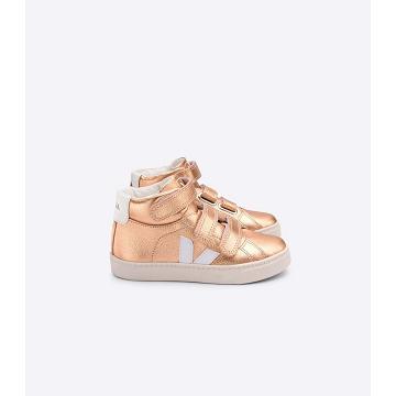 Gold Kids' Veja ESPLAR MID CHROMEFREE High Tops | AU 697KOR